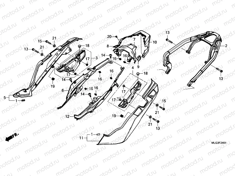 F-24-1 SIDE COVER & REAR CARRIER