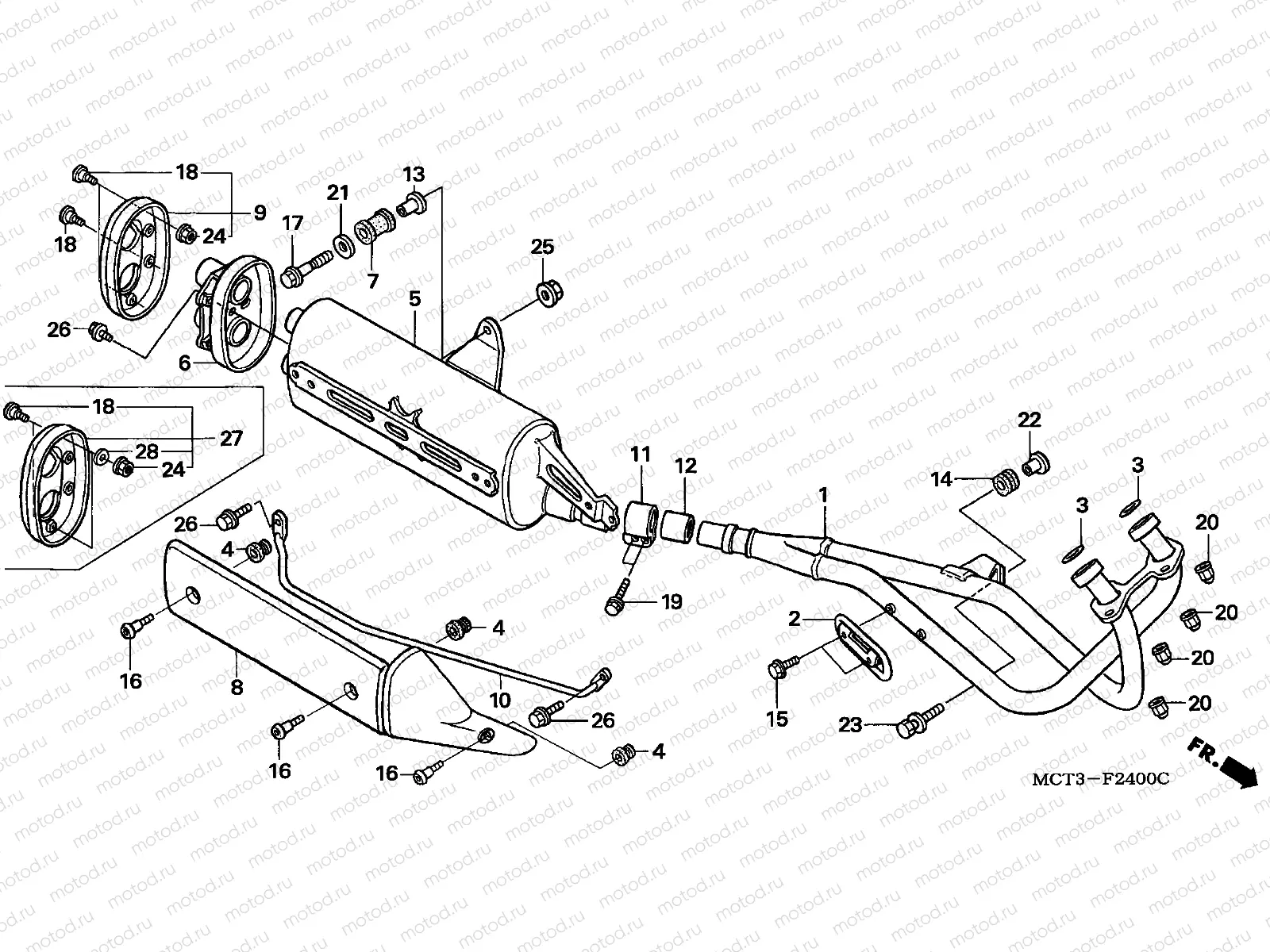 F-24 EXHAUST MUFFLER