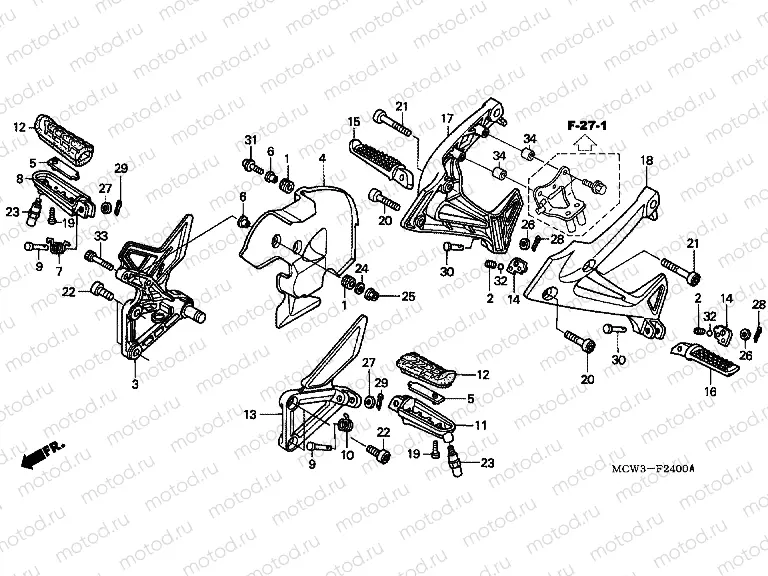 F-24 FOOTREST