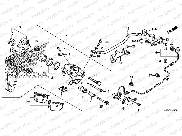 F-24 REAR BRAKE CALIPER
