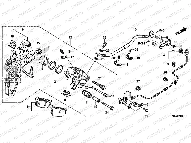 F-24 REAR BRAKE CALIPER