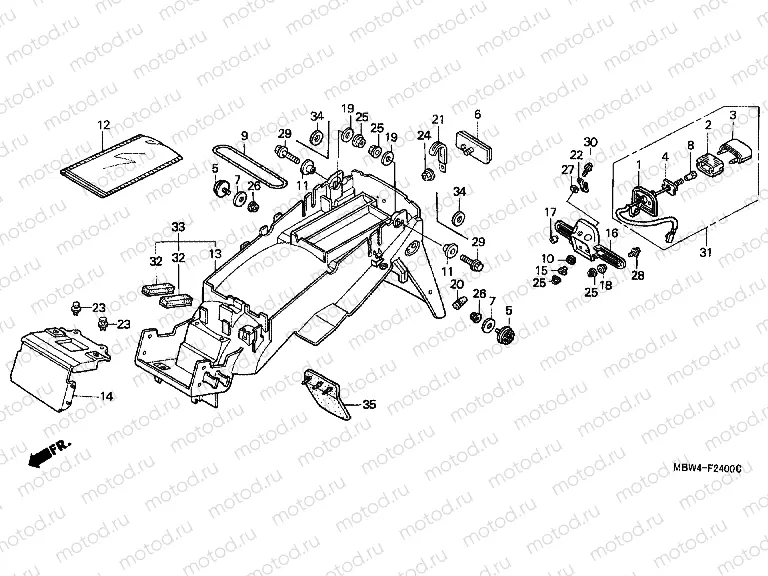 F-24 REAR FENDER (99 / 00 / 04 / 05 / 06)