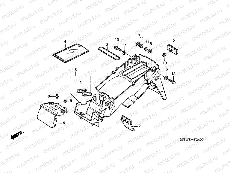 F-24 REAR FENDER (CBR600F / F44)