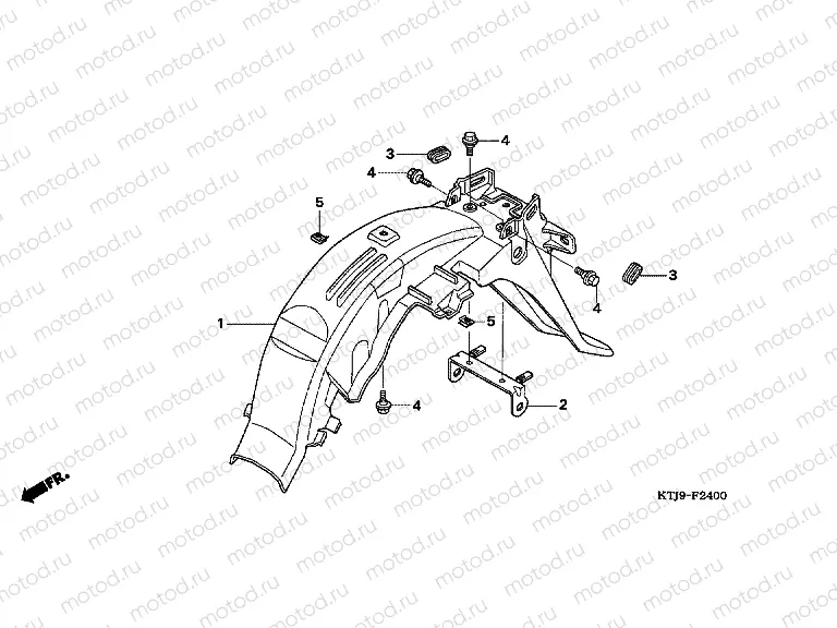 F-24 REAR FENDER (CGR125SH5, B)