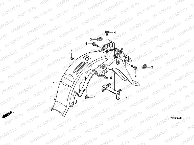 F-24 REAR FENDER (GLH1251SH / 2SH / 3SH)
