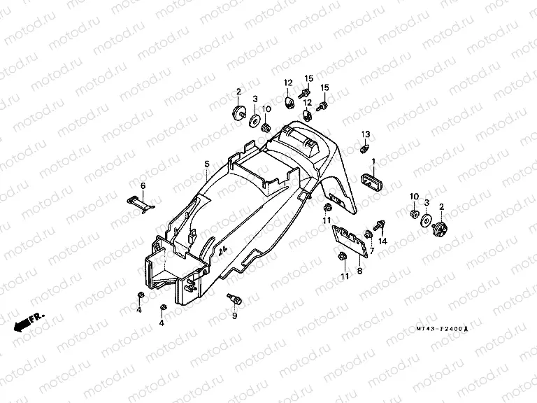 F-24 REAR FENDER (VFR750FL / FM / FN / FP)