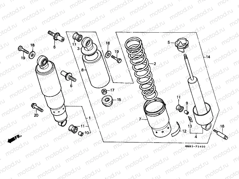 F-24 REAR SHOCK ABSORBER
