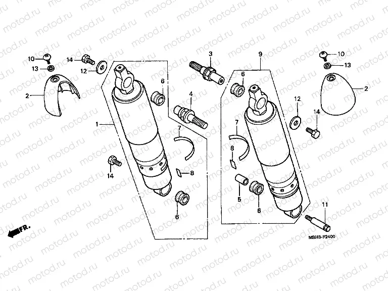 F-24 REAR SHOCK ABSORBER