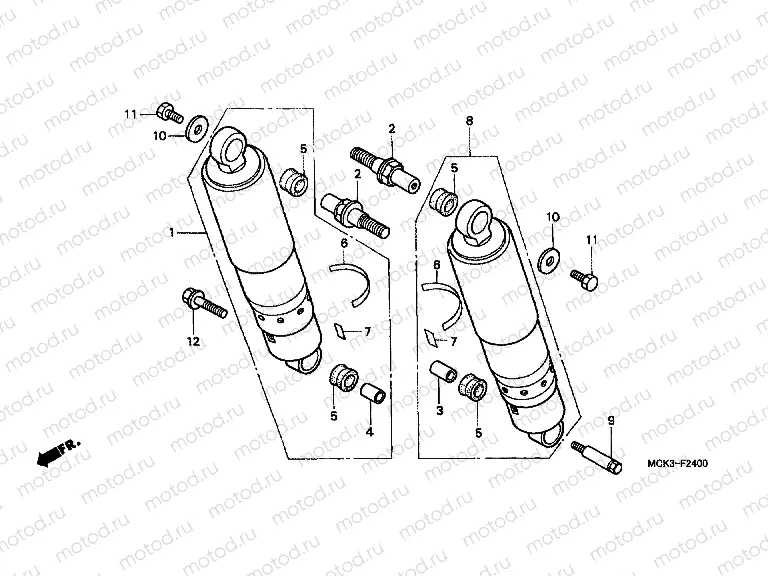 F-24 REAR SHOCK ABSORBER