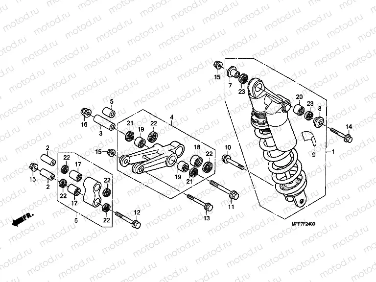F-24 REAR SHOCK ABSORBER