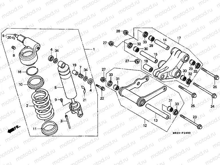 F-24 REAR SHOCK ABSORBER