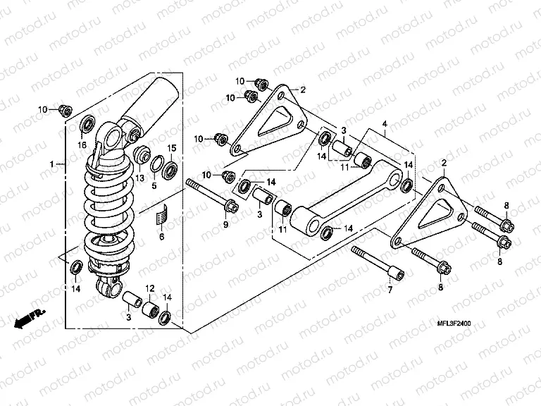 F-24 REAR SHOCK ABSORBER