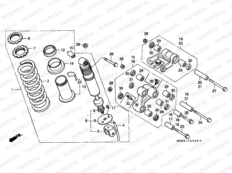 F-24 REAR SHOCK ABSORBER