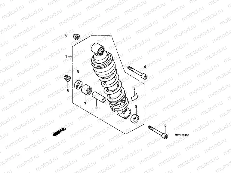 F-24 REAR SHOCK ABSORBER
