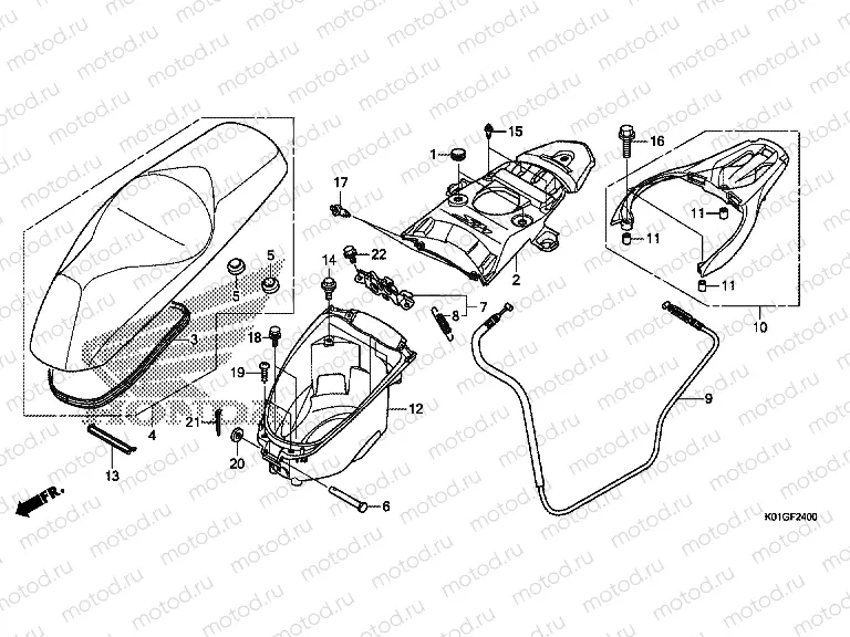 F-24 SEAT / LUGGAGE BOX