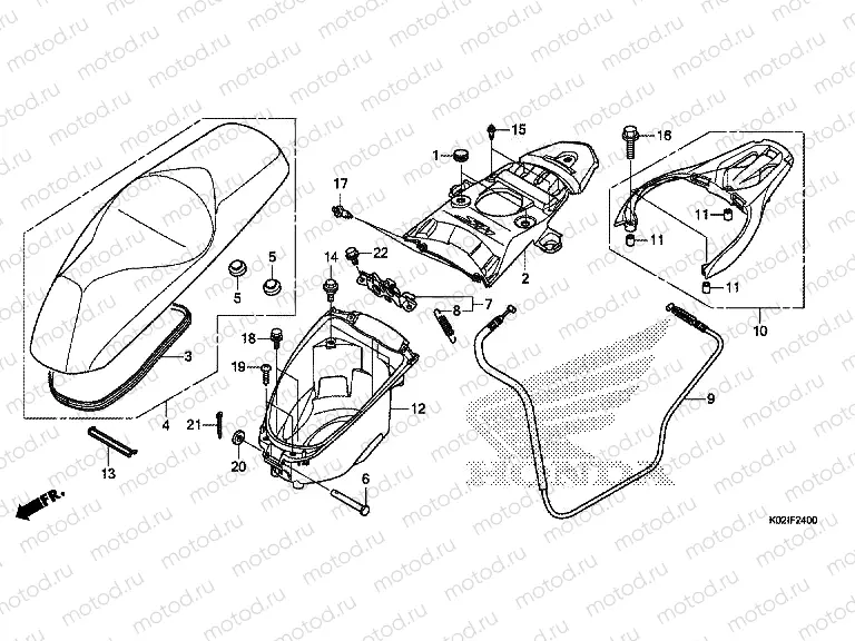 F-24 SEAT / LUGGAGE BOX