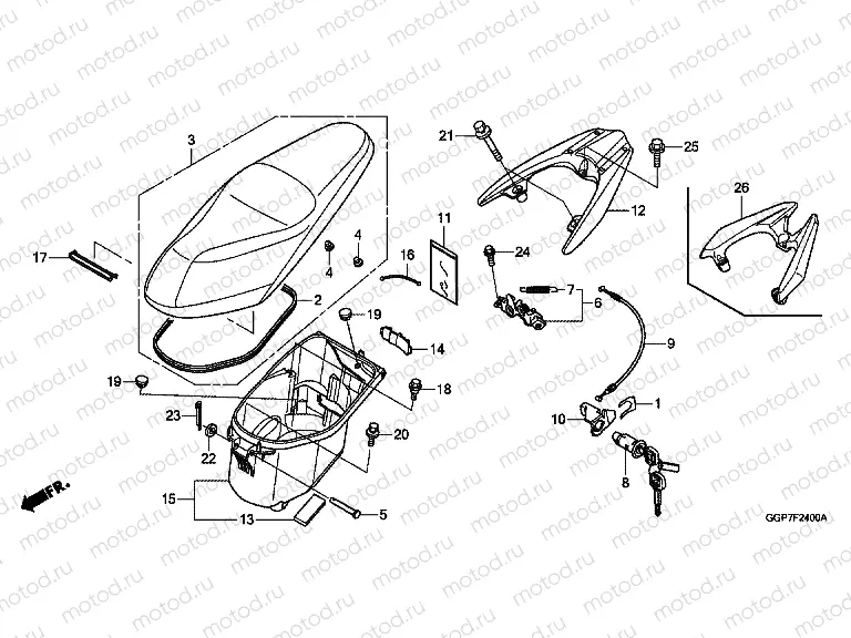 F-24 SEAT / LUGGAGE BOX
