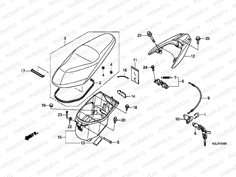 F-24 SEAT / LUGGAGE BOX