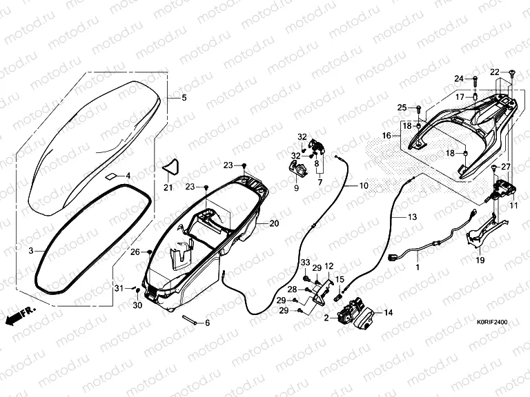F-24 SEAT/LUGGAGE BOX