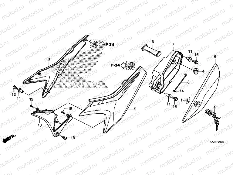 F-24 SIDE COVER (CRF250L / LA)