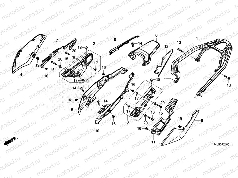 F-24 SIDE COVER & REAR CARRIER