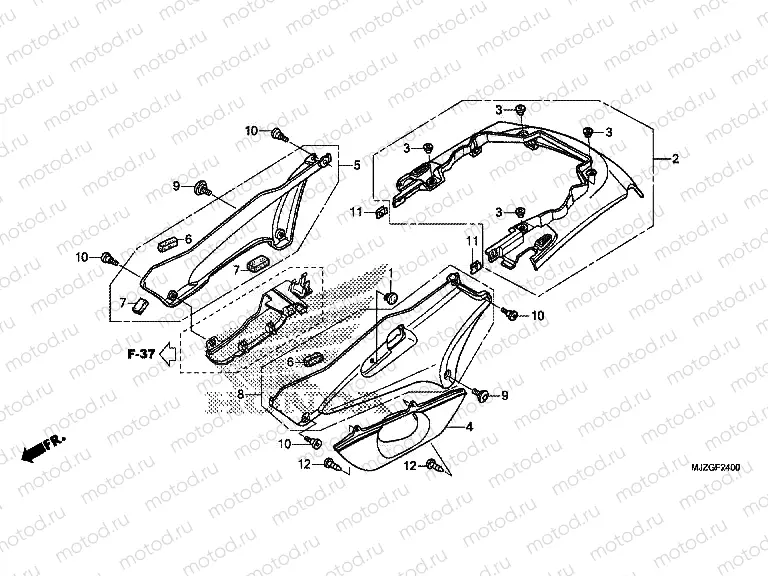 F-24 SIDE COVER / REAR COWL