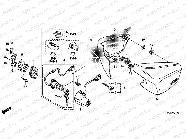 F-24 SIDE COVER (VT750C / C2S / CA / CS)