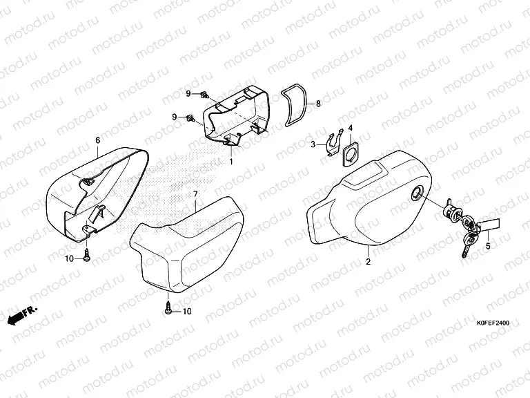 F-24 SIDE OUTER COVER