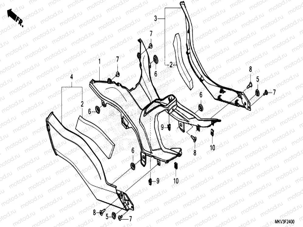F-24 SIDE PANEL & CENTER COVER
