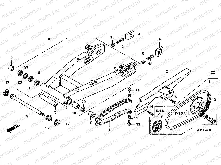 F-24 SWING ARM / CHAIN ​​CABINET