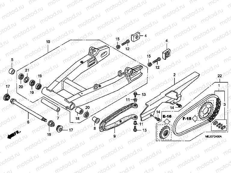 F-24 SWING ARM / CHAIN ​​CABINET