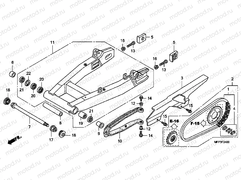 F-24 SWING ARM / CHAIN ​​CABINET