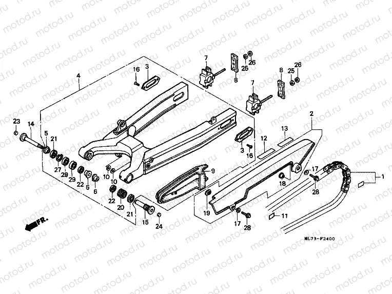 F-24 SWING ARM / CHAIN ​​CABINET