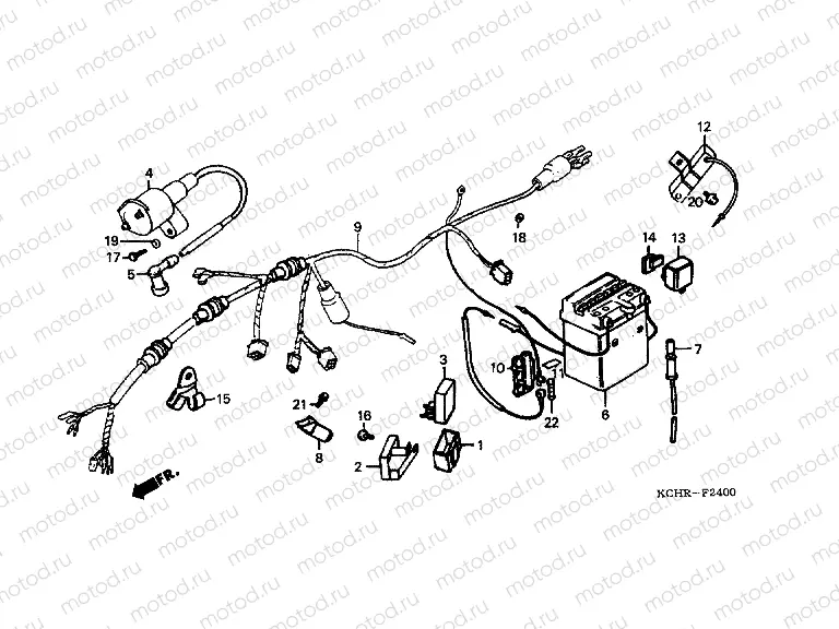 F-24 WIRING HARNESS / IGNITION COIL / BATTERY
