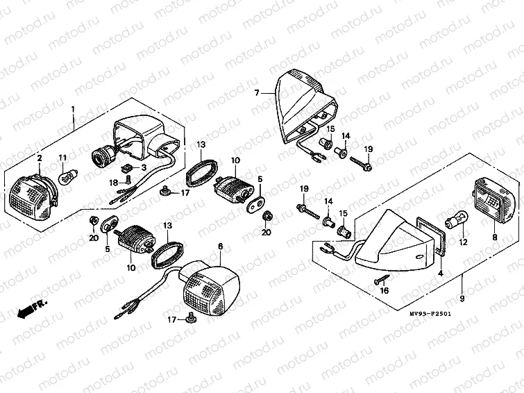 F-25-1 FLASHING (CBR600FS / 3S / T / 3T / SET)