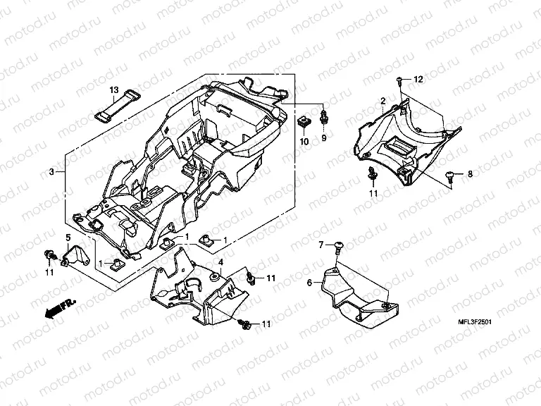 F-25-1 REAR FENDER (CBR1000RA)