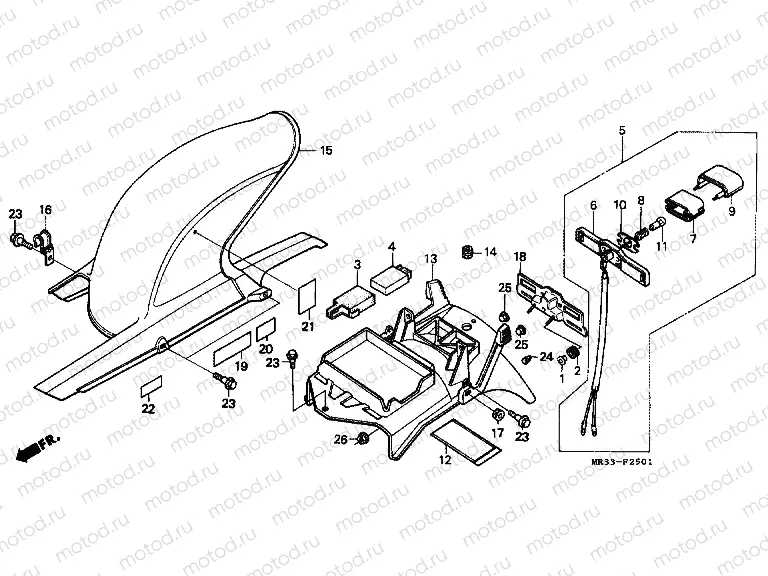 F-25-1 REAR FENDER (MX)