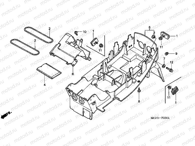 F-25-1 REAR FENDER (VTR1000SP2 / 3/4/5/6)