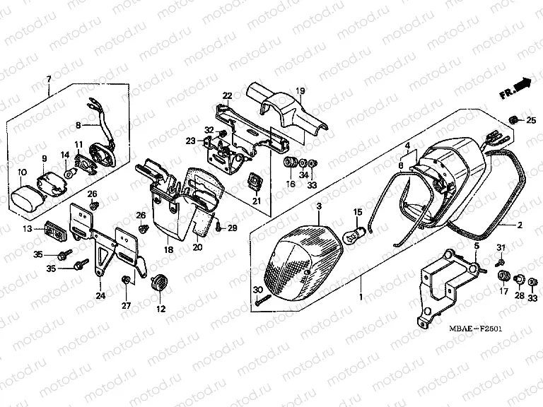 F-25-1 REAR LAMP (VT750C3 / CD3)