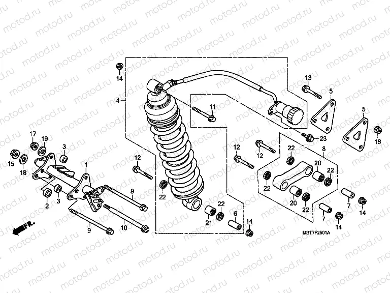 F-25-1 REAR SHOCK ABSORBER (XL1000VA)