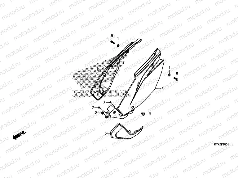 F-25-1 SIDE COVER (CRF110FK/L/M/N)