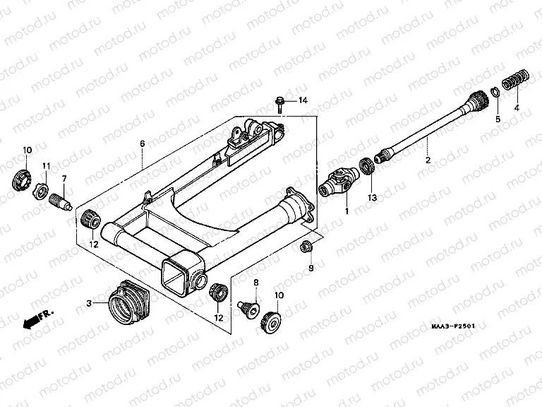 F-25-1 SWING ARM (VT1100C2)