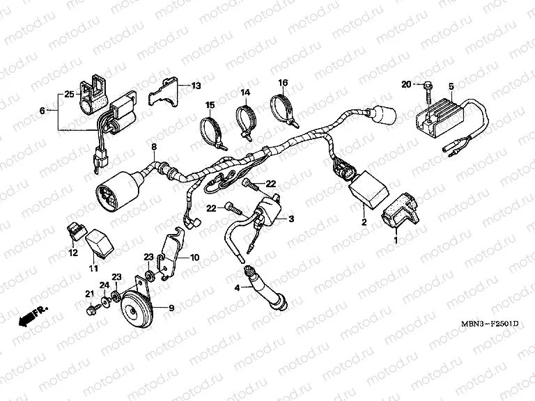 F-25-1 WIRING HARNESS (DK / ED / U)