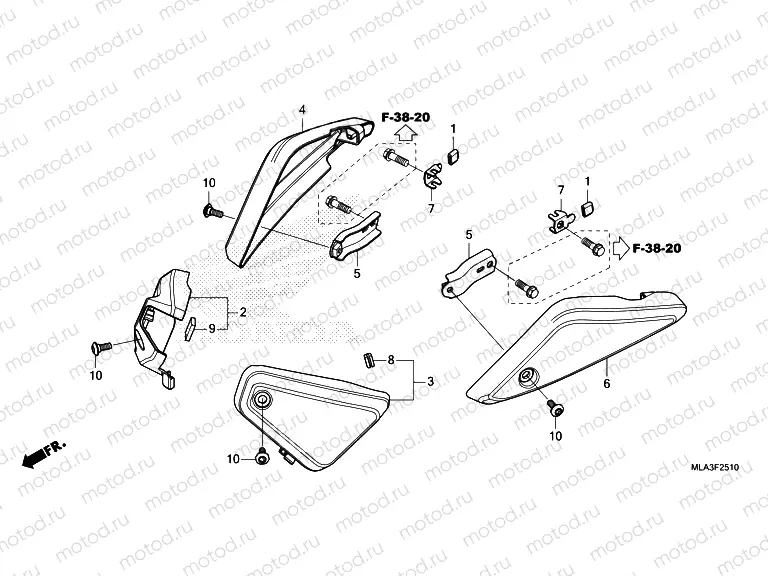 F-25-10 AIR CLEANER SIDE COVER