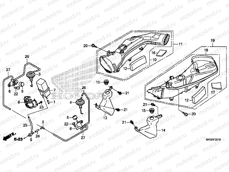 F-25-10 AIR FLOW DUCT / SOLENOID VALVE