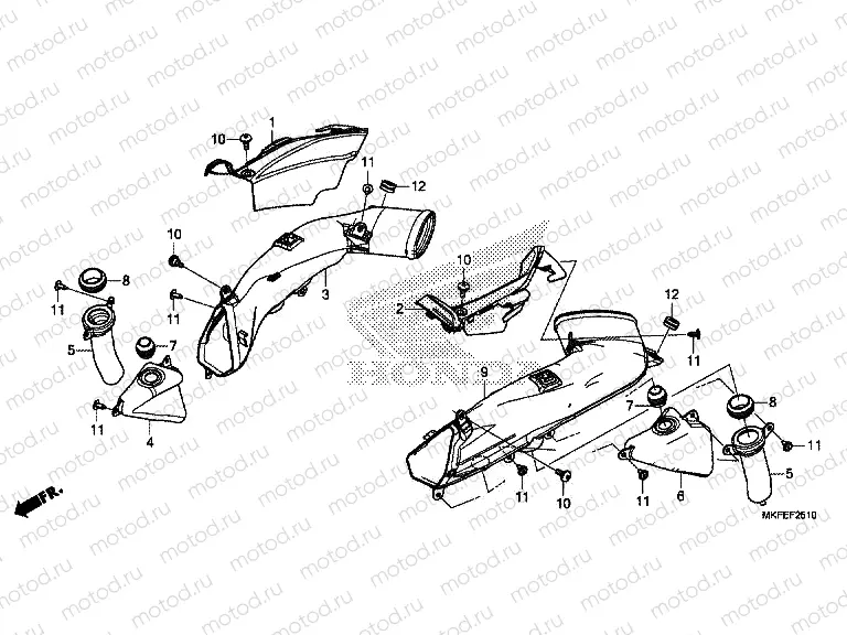 F-25-10 AIR INTAKE DUCT