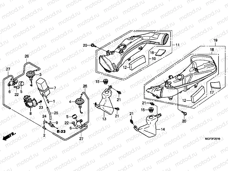 F-25-10 AIR INTAKE DUCT / SOLENOIDVALVE