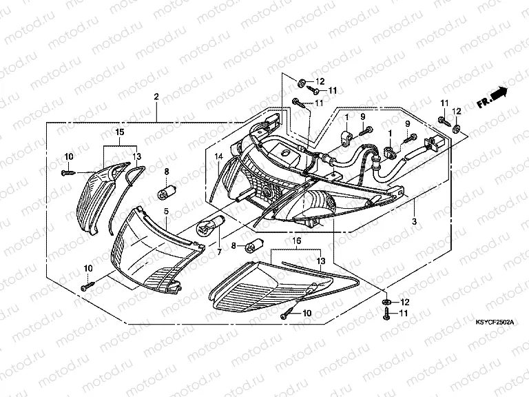 F-25-2 REAR COMBINATION LAMP (SC125A)
