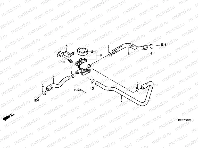 F-25-20 AIR INJECTION CONTROL VALVE (VT750C2B / C2S / CS / C / CA)