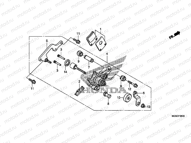 F-25 PARKING BRAKE BRAKE CALIPER